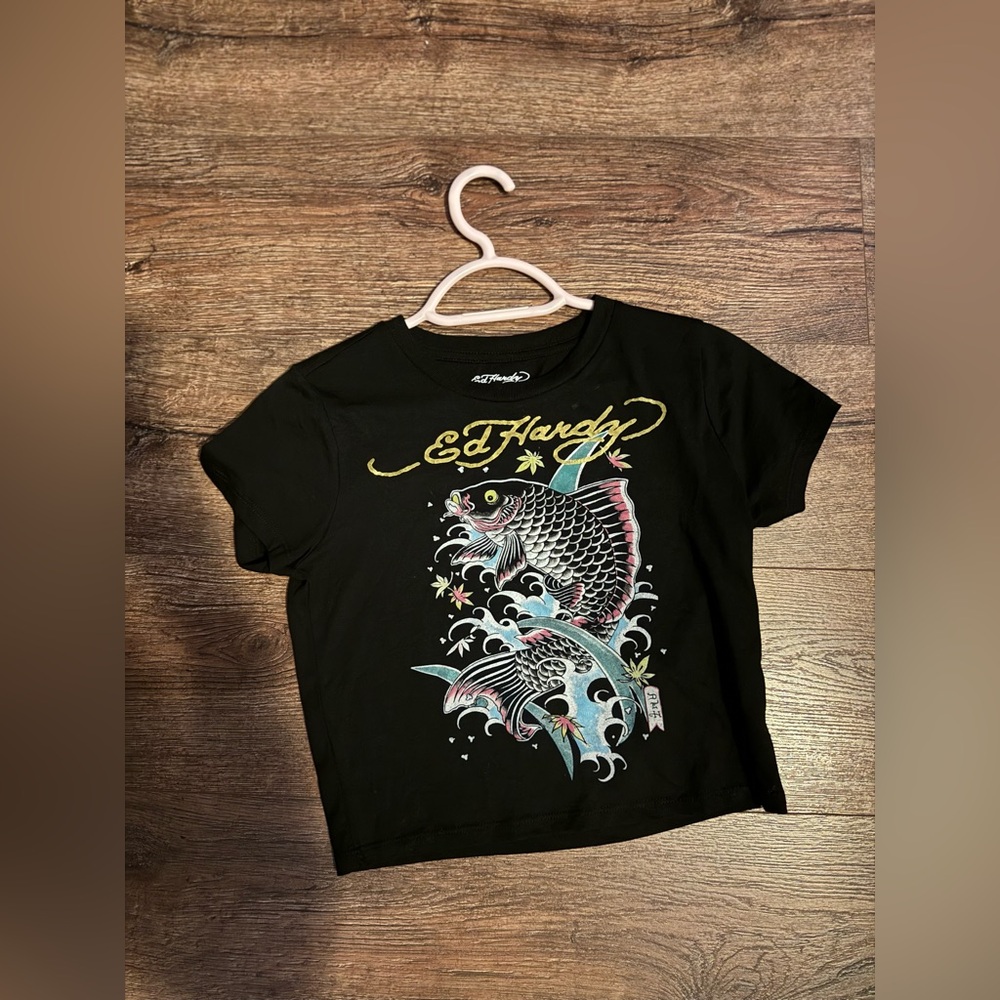 Ed Hardy cropped tee